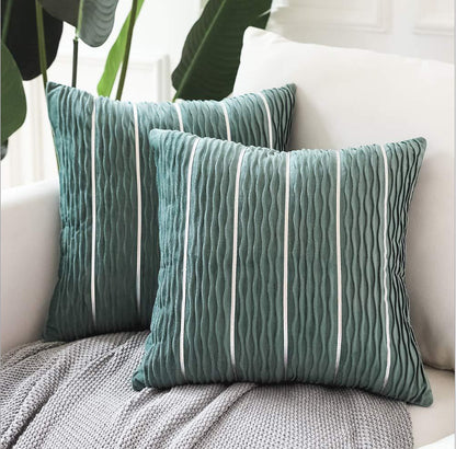 Simple Luxury Striped Velvet Pillow Cover Pillow Cushion Cover Pillow Case Covers for Sofa Flannel Velvet Sofa Cushion Cover