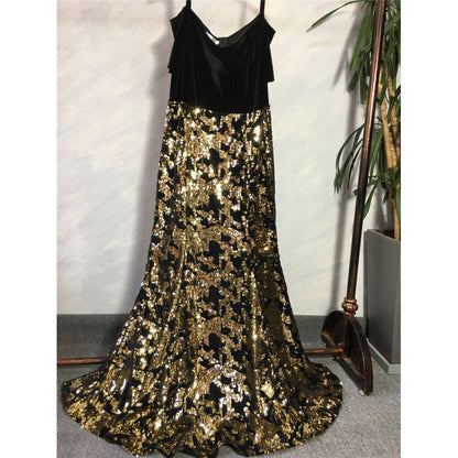 African Fashion Party Dress Sequined Sexy Evening Dresses