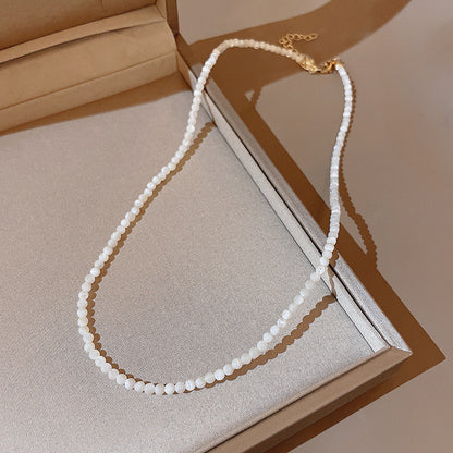 Women's All-match Stitching Love Pearl Necklace