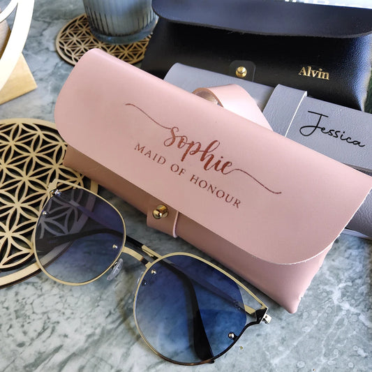 Personalized Wedding Bridesmaid Guests Gifts Sunglasses Case For Women Bridal Shower Proposal Bachelorette Groomsmen Party Gift