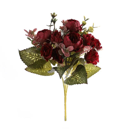 9 Heads Artificial Peony Flower Wedding Home Decoration Flower Home Wedding Bouquet Project Gardening Decoration