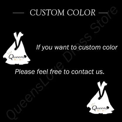 QueensLove Bridesmaid Dress Satin Prom Dress Sexy Evening Prom Dress Short Sleeves Spaghetti Backness Growns Customized