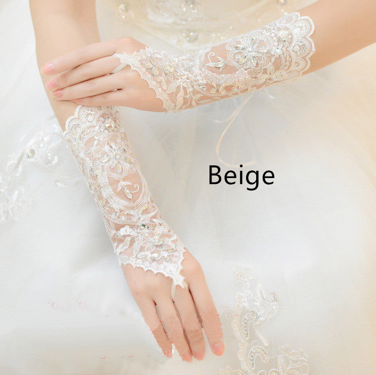 Bridal Wedding Dress Long Gloves Strappy Fingerless