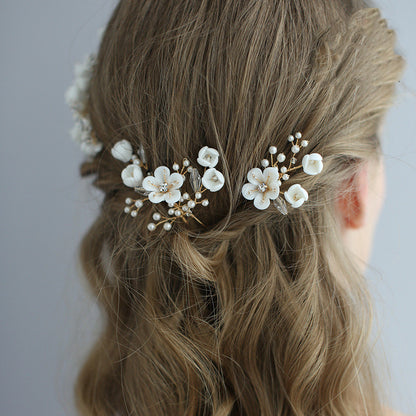 Bridal Hair Accessories Headdress Insert Ceramic Wedding Dress