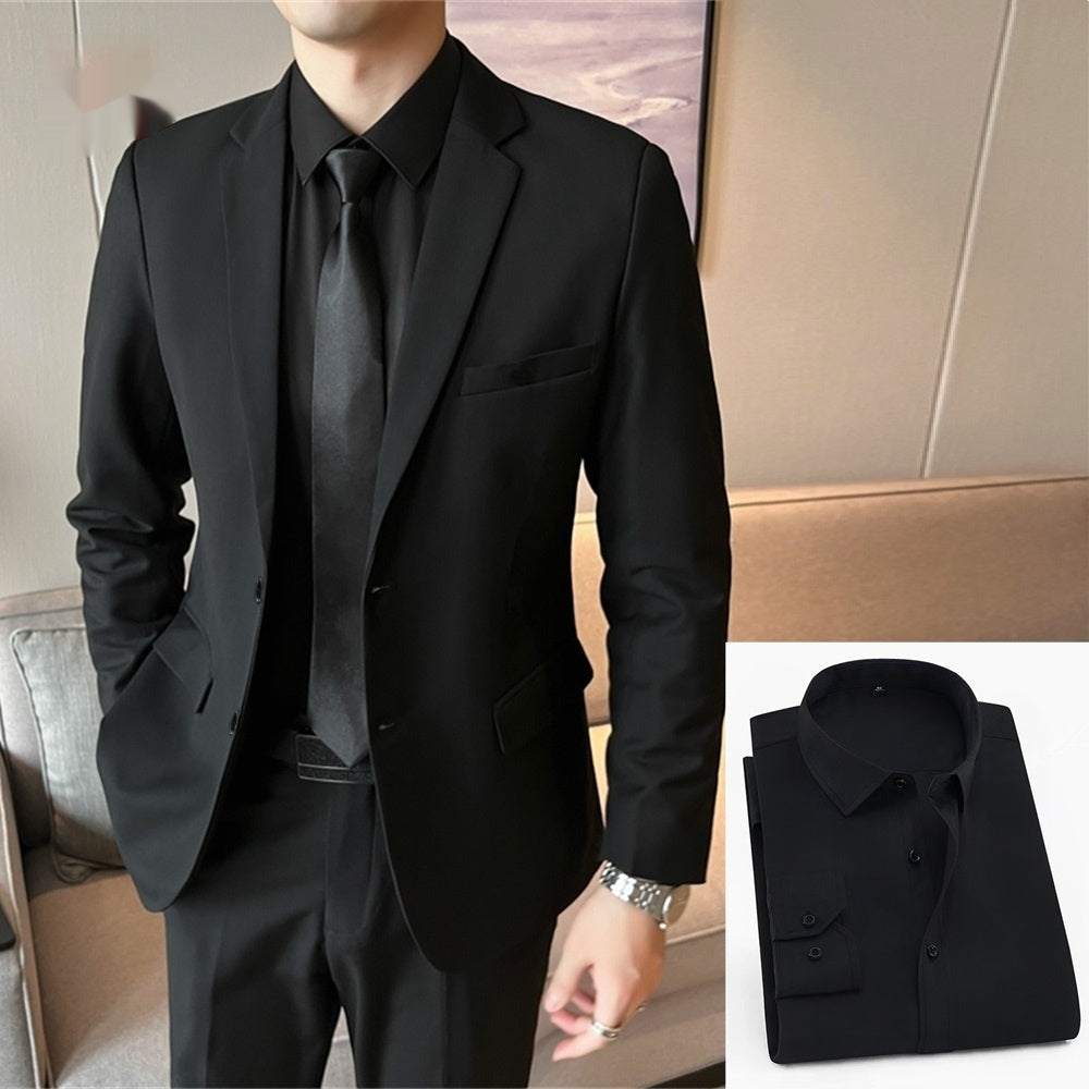 Men's Jacket Slim Fit Suit Casual Korean Youth Plus Size Best Man Suit Only